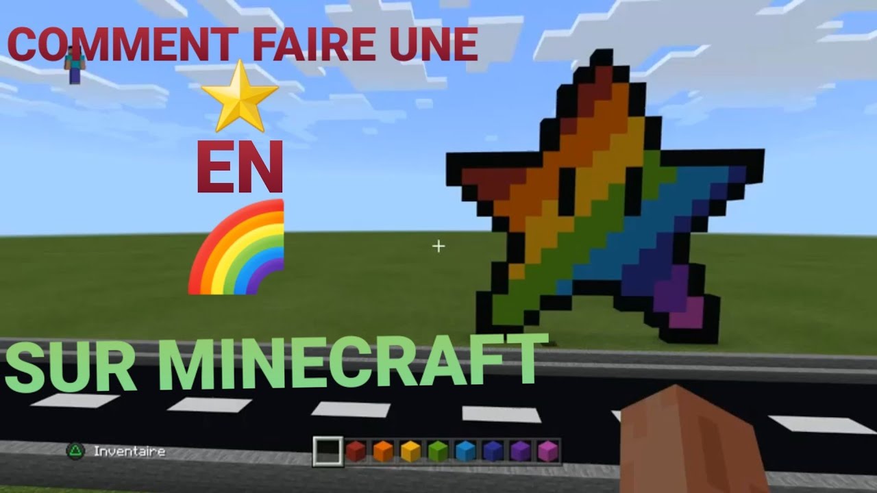 Comment Faire Une étoile Art Arc-en-ciel Dans Minecraft