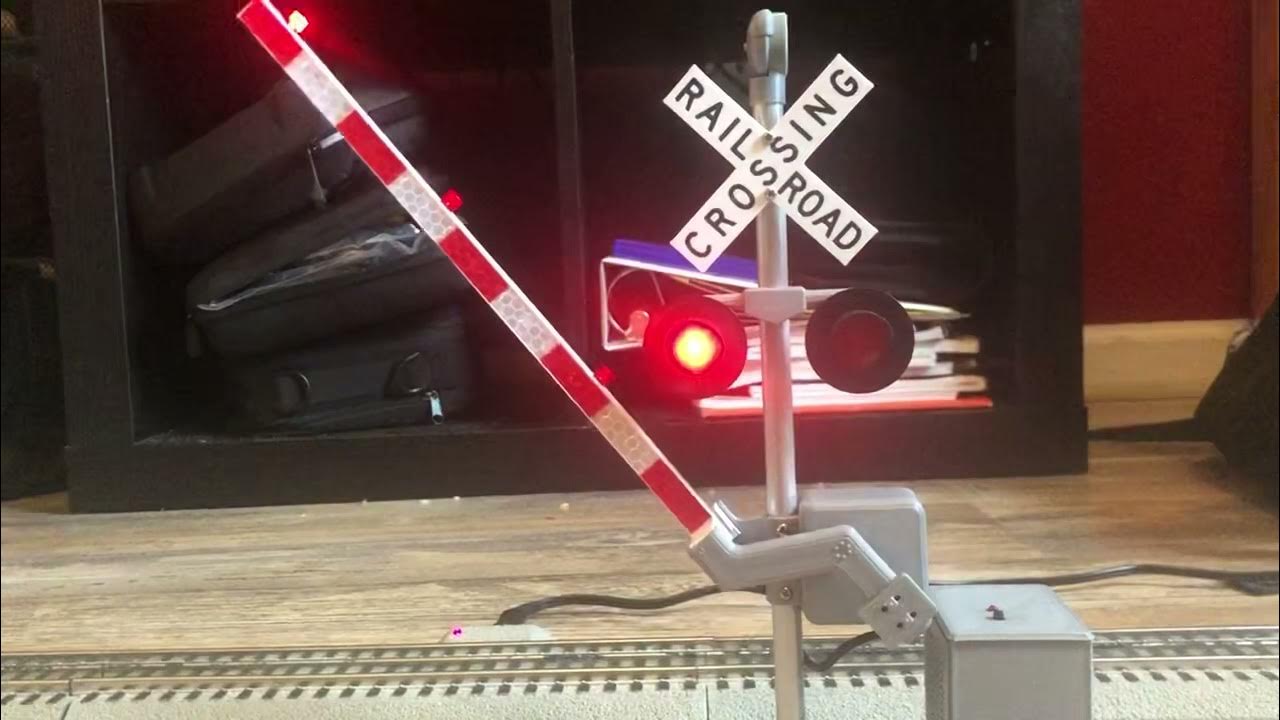My railroad crossing gate toy with trains (free to use) YouTube