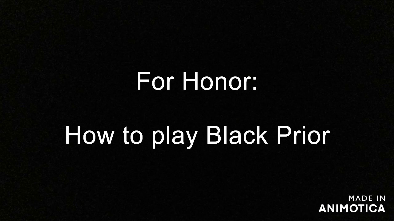 For Honor: How to play Black Prior - YouTube