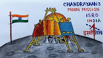 Chandrayaan 3 drawing || Vikram Lander Drawing || pragyan rover drawing || Moon MIssion ISRO
