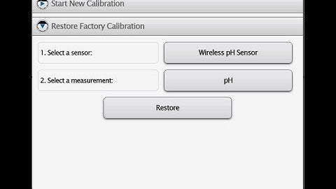 How Do I Restore the Factory Calibration for a Wireless Sensor?