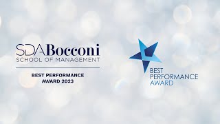 Cerimonia di premiazione Best Performance Award 2022/23 | SDA Bocconi