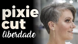 PIXIE CUT CABELO GRISALHO ✨ | CORTE EM CABELOS BRANCOS 😍 | TÉCNICA SLIDE PAULO FREITAS ✂️