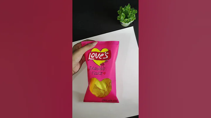 DIY BFF Chips bag Idea 💝 #diy #craft #shorts #ytshorts #tutorial #gift #artist #creative #viralvideo