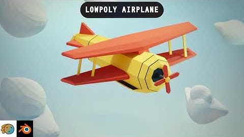 Blender l How to make a Lowpoly airplane under 10 minutes in Blender l Timelapse Tutorial