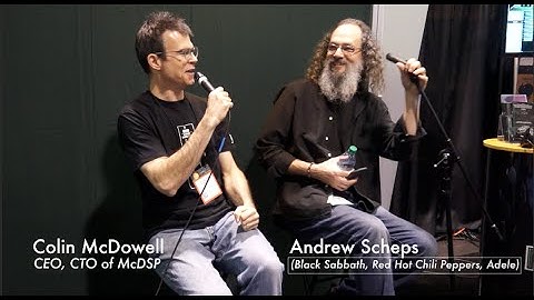Andrew Scheps at McDSP booth NAMM 2016