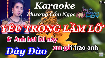 Karaoke Tân Cổ YÊU TRONG LẦM LỠ ( Dây Đào ) NS Phương Cẩm Ngọc - Tác giả Nguyễn Châu