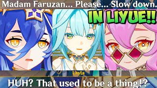 😅😅 DORI "Tricked" LAYLA & FARUZAN in Liyue Cutscene Genshin Impact