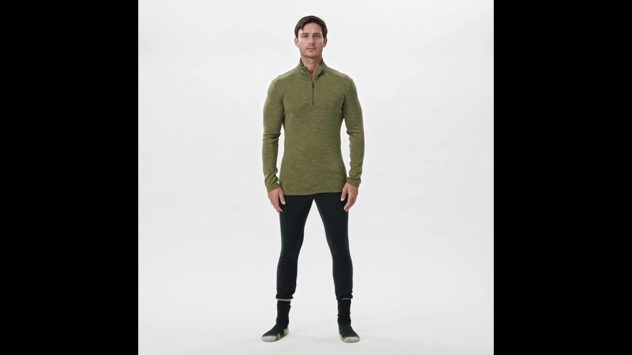 Preview of Smartwool Classic Thermal Merino Quarter-Zip Base Layer Top - Men's Video