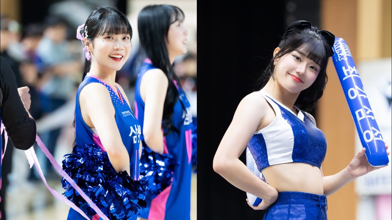 삼성생명블루밍스 조다정 김하나 치어리더 240218 4k 60fps