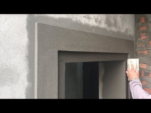 Beautiful construction- BEAUTIFUL WINDOWS -Rendering Sand and cement-step by step