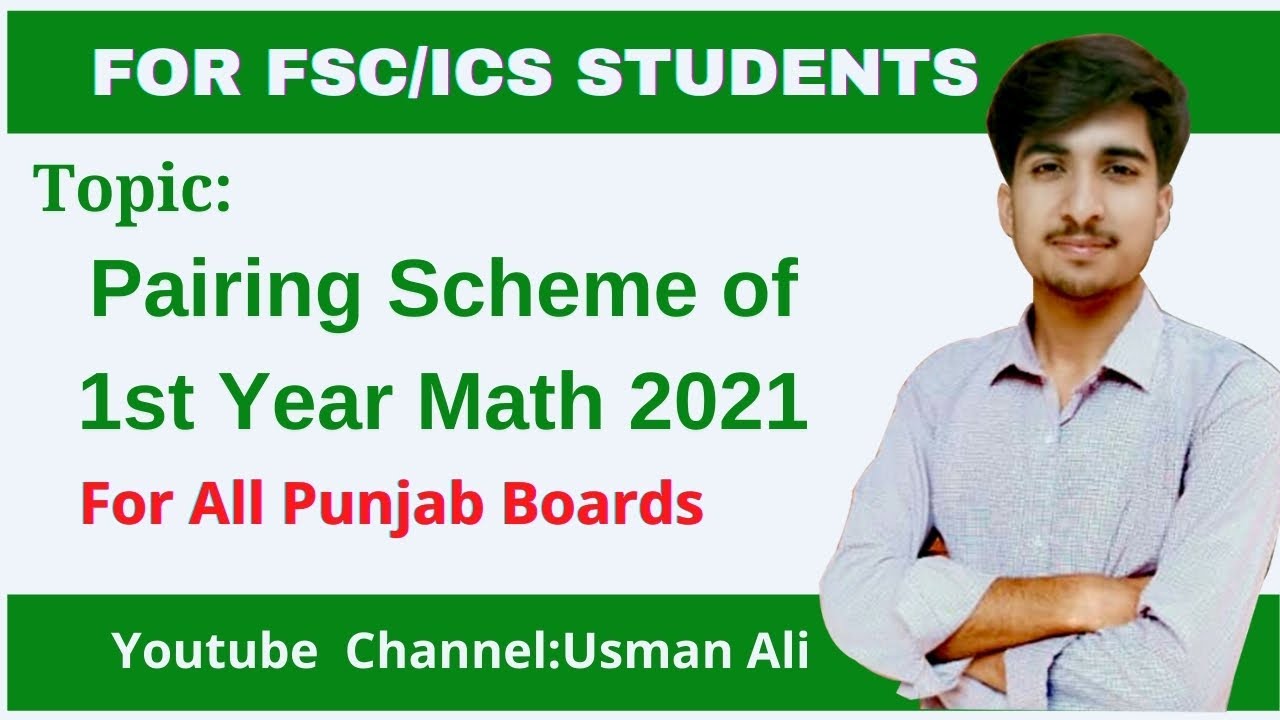 1st Year Math Pairing Scheme 2021 | Pairing Scheme 2021