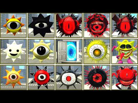 WHO WINS? ALL MR. SUN VS BLACK SUN VS BLACK SUN CURSED EVOLUTION IN FLATGRASS TALL GMOD