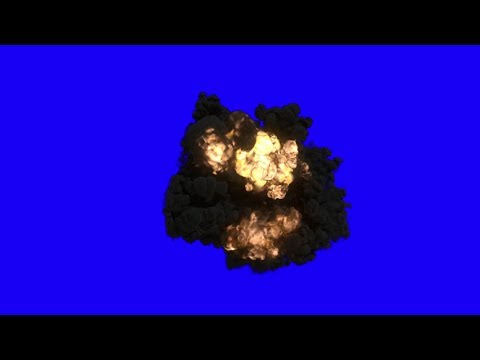 No copyright || Explosions Blue Screen effects ||