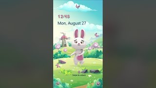 Galaxy Premium Theme - Dancing Easter Bunny Animated Lockscreen Profile