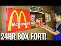 I OPENED A 24 HOUR McDONALD'S BOX FORT! 📦🍔 (FAST FOOD RESTURANT CHALLENGE!) image