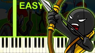 STICK WAR LEGACY THEME - EASY Piano Tutorial