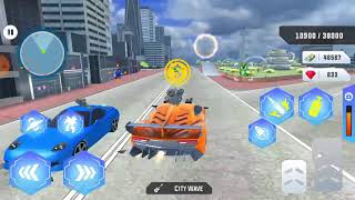 Flying Police Helicopter Car Transform Robot Gameplay #5 screenshot 5
