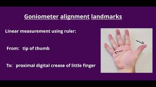 Range of Motion Measurement: Thumb Opposition - Linear Measurement