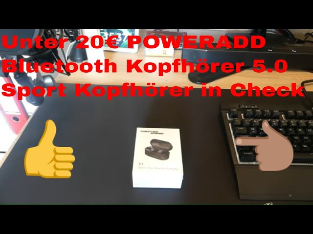 Unter 20€ POWERADD Bluetooth Kopfhörer 5 0 Sport Kopfhörer in Check -  YouTube