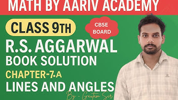 introduction Class RS Aggarwal |Chapter 7A | Lines and Angles | Class 9 Maths Solution by Gautam Sir