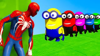 ✅GTA 5 Epic Ragdolls RED SPIDERMAN VS RED MINION VS GREEN MINION (Euphoria Physics & Funny Fails)