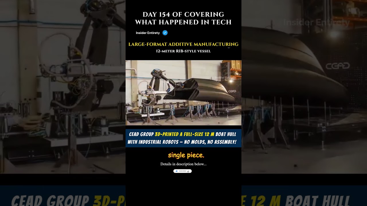 Первая в мире 12-метровая лодка, напечатанная на 3D-принтере! 🚢🤖 Роботизированная печать корпуса ...