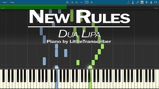Dua Lipa - New Rules (Piano Cover) by LittleTranscriber