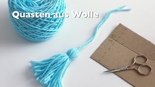 DIY Quasten aus Wolle herstellen ganz einfach