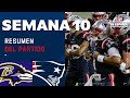 Los Patriots sorprendieron a los Ravens y se llevaron la victoria en casa | Resumen | Semana 10