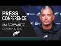 Jim Schwartz Talks the Eagles Pass Rush, Forcing Turnovers, & More | Eagles Press Conference