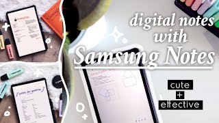How to use Samsung Notes | aesthetic digital notes with Android | Samsung Galaxy Tab S6 Lite
