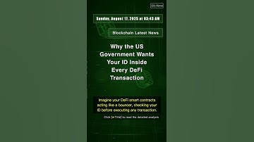🧐👉 Why the US Government Wants Your ID Inside Every DeFi Transaction #QixNewsCrypto