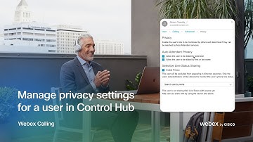 Manage privacy settings for a user in Control Hub
