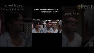 Client expectations vs Developer reality 😂💻 #developerlife #codingmeme #viralvideos #dww