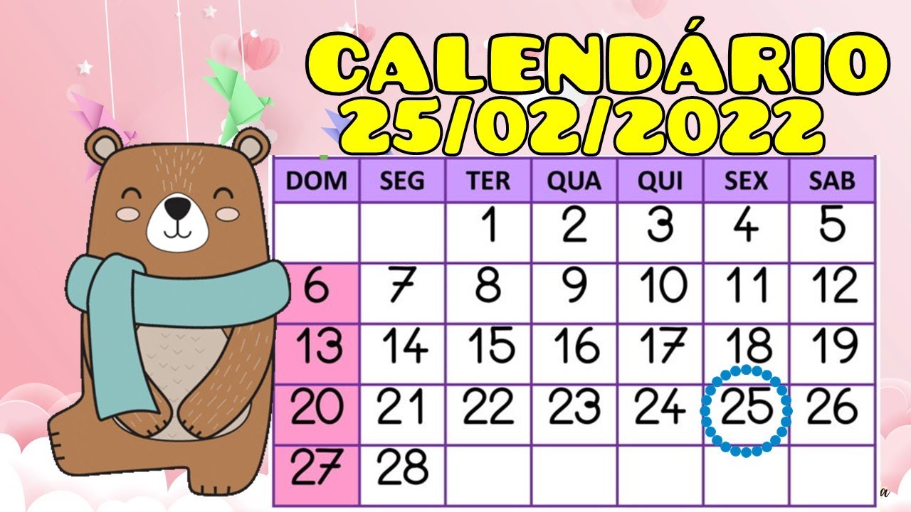 Atividade de calendário 25 cópias fv