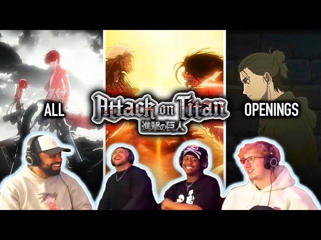 WE FINALLY DID IT! Reacting To ALL Attack on Titan Openings | Tejidotcom class=