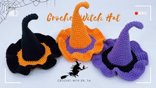 【EP308】Crochet Witch Hat for Halloween