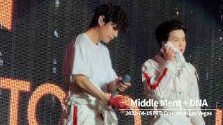 20220415 BTS PTD Concert in Las Vegas Day3 - 'Ment+DNA' (BTS V focus fancam) 태형이 레이싱옷벗고 반팔차림으로 DNA