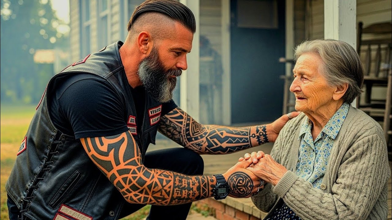 Please Help me, I Can’t Move…” The old widow Cried — The Biker’s Response Melted Hearts
