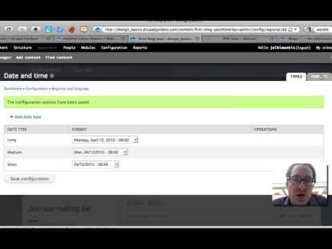 Drupal Gardens Time and Date