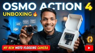 DJI Osmo Action 4 Unboxing 📦 | My New Moto Vlogging Camera 🔥 | Setup &amp; First Look