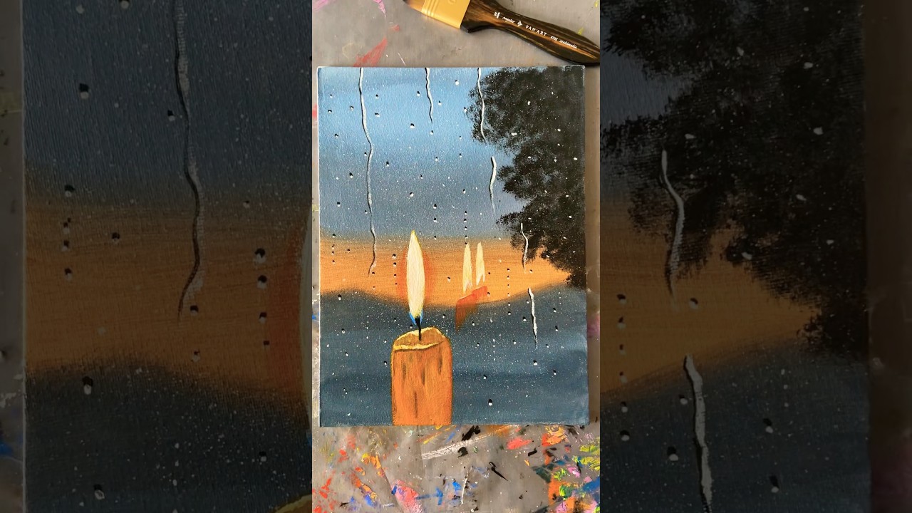 Beautiful acrylic painting on canvas 