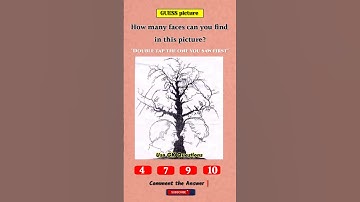 Eyes Test How many faces can you find in this picture?Test Your Vision with This Hidden face#eyetest