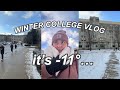 Winter college vlog as a premed senior  its cold  mcat study