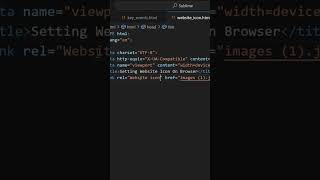 Set Your own Website Icon in Browser ♥️ #reels #yt #html #css #viral #trending #code #development
