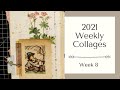 Altered Book Junk Journal Weekly Collage - Week 8 - #cwplanner8