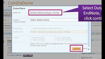 EndNote: Importing references from ProQuest