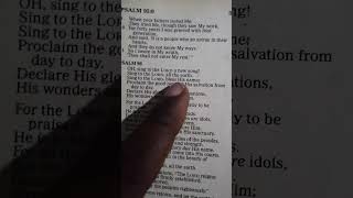 Psalm 96:1. Bible Reading And Meditation