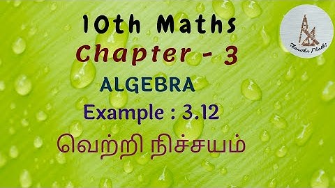 10th Maths, Example :3.12